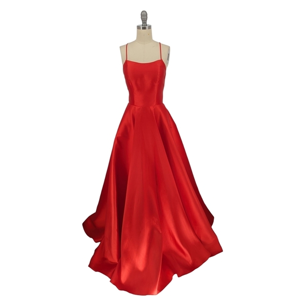 11606 Alyce Paris Sweetheart Neck A Line Gown Red Size 2 prom black tie gala - Picture 1 of 11